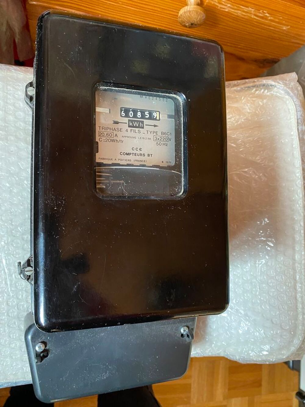 compteur &eacute;lectrique m&eacute;canique triphas&eacute; B6C1 Bricolage
