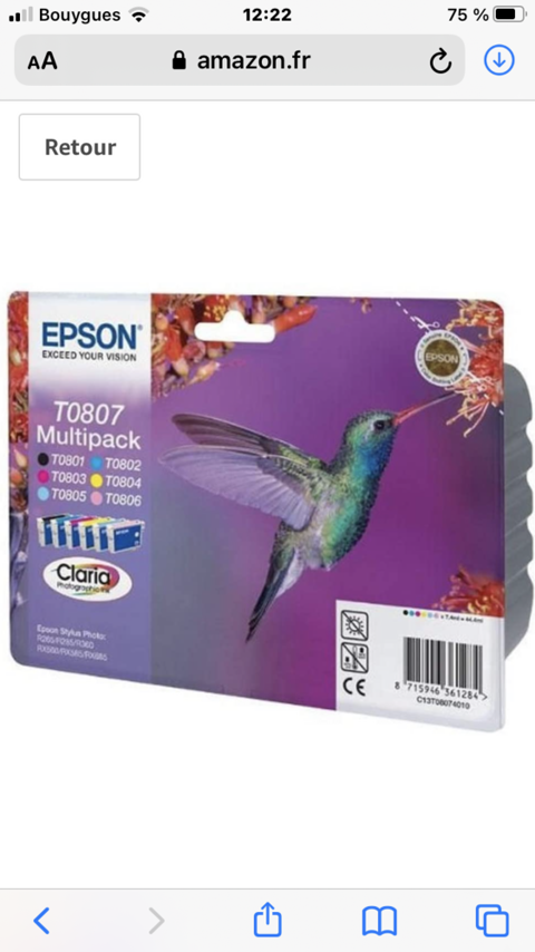 cartouches compatibles avec EPSON Stylus photo PX720 250 Pins-Justaret (31)