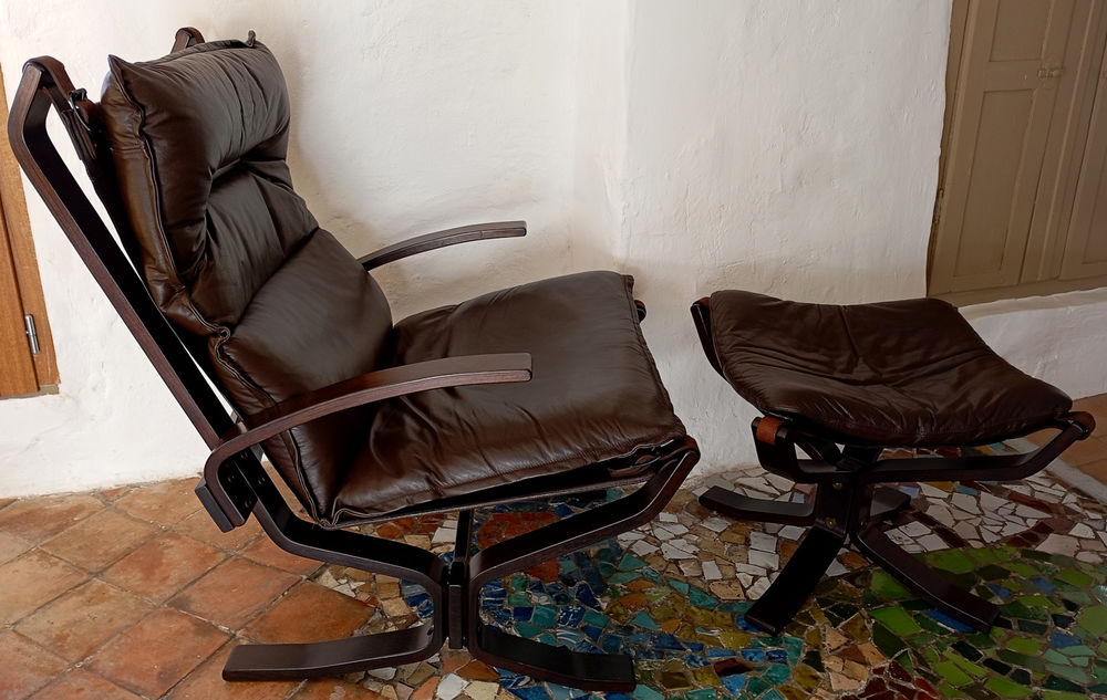Fauteuil en cuir SCANDINAVE 1950 INGMAR RELLING Meubles