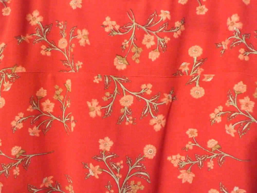 Robe en 100% Viscose Rouge Orang&eacute;- Taille 36- Bluelita Vêtements