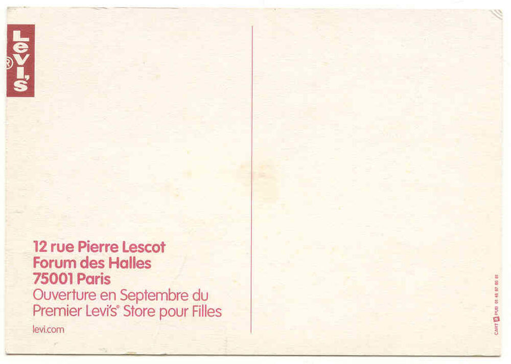 Carte postale Levi's 50cts 