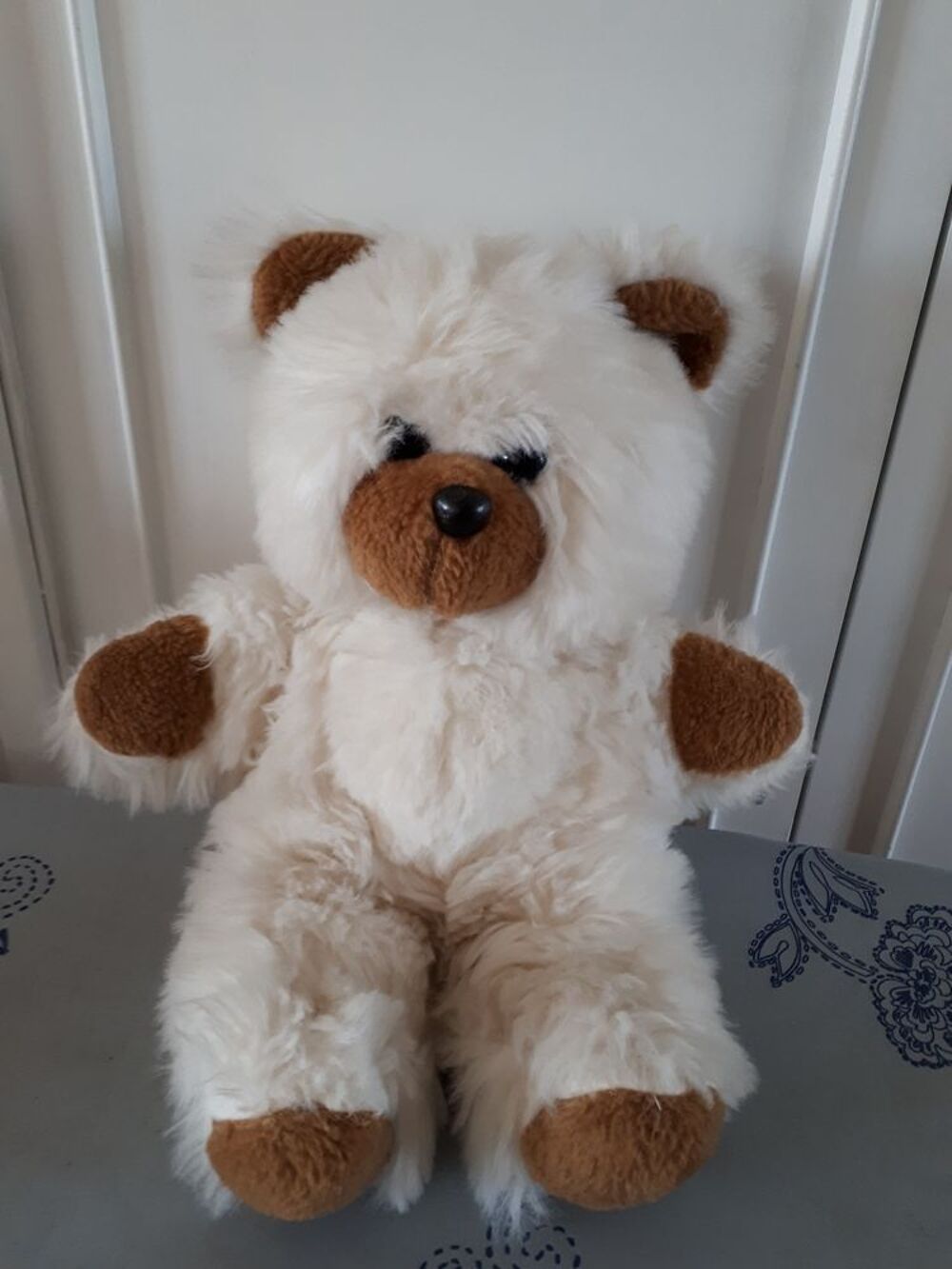 Peluche Ours blanc et caramel 42 cm - TBE Jeux / jouets