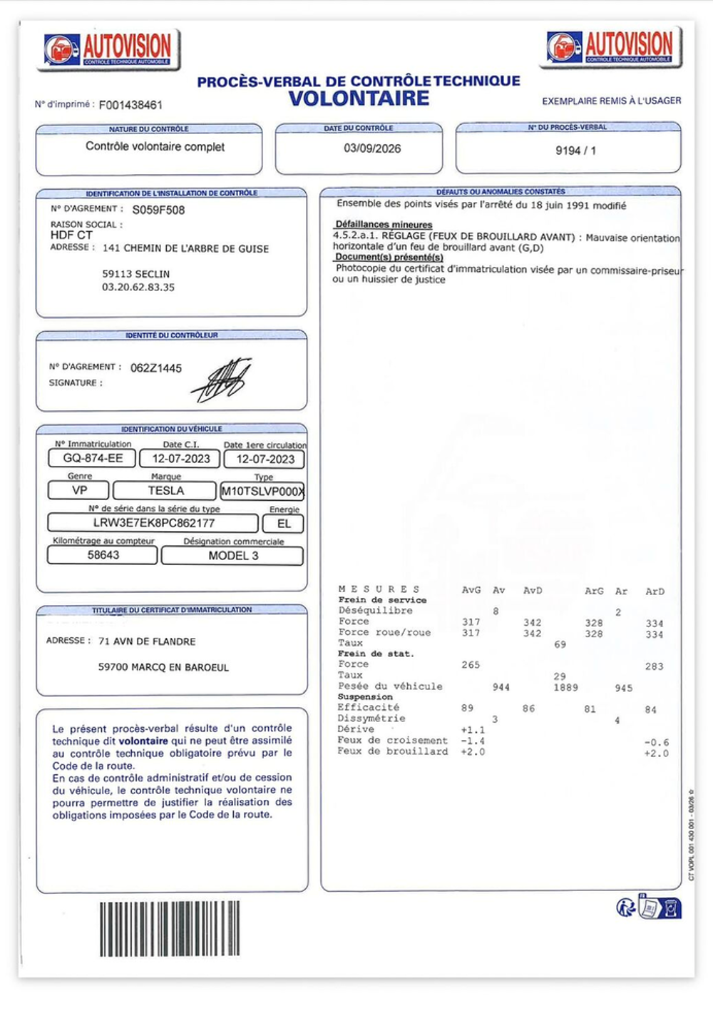 Model 3 MODEL 3 Grande Autonomie RWD 2023 occasion 57420 Pournoy-la-Ch&eacute;tive