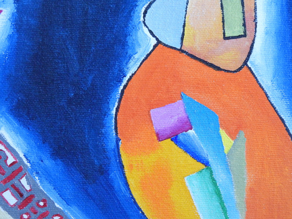 Tableau acrylique sur toile - L'oiseau m&eacute;canique Décoration