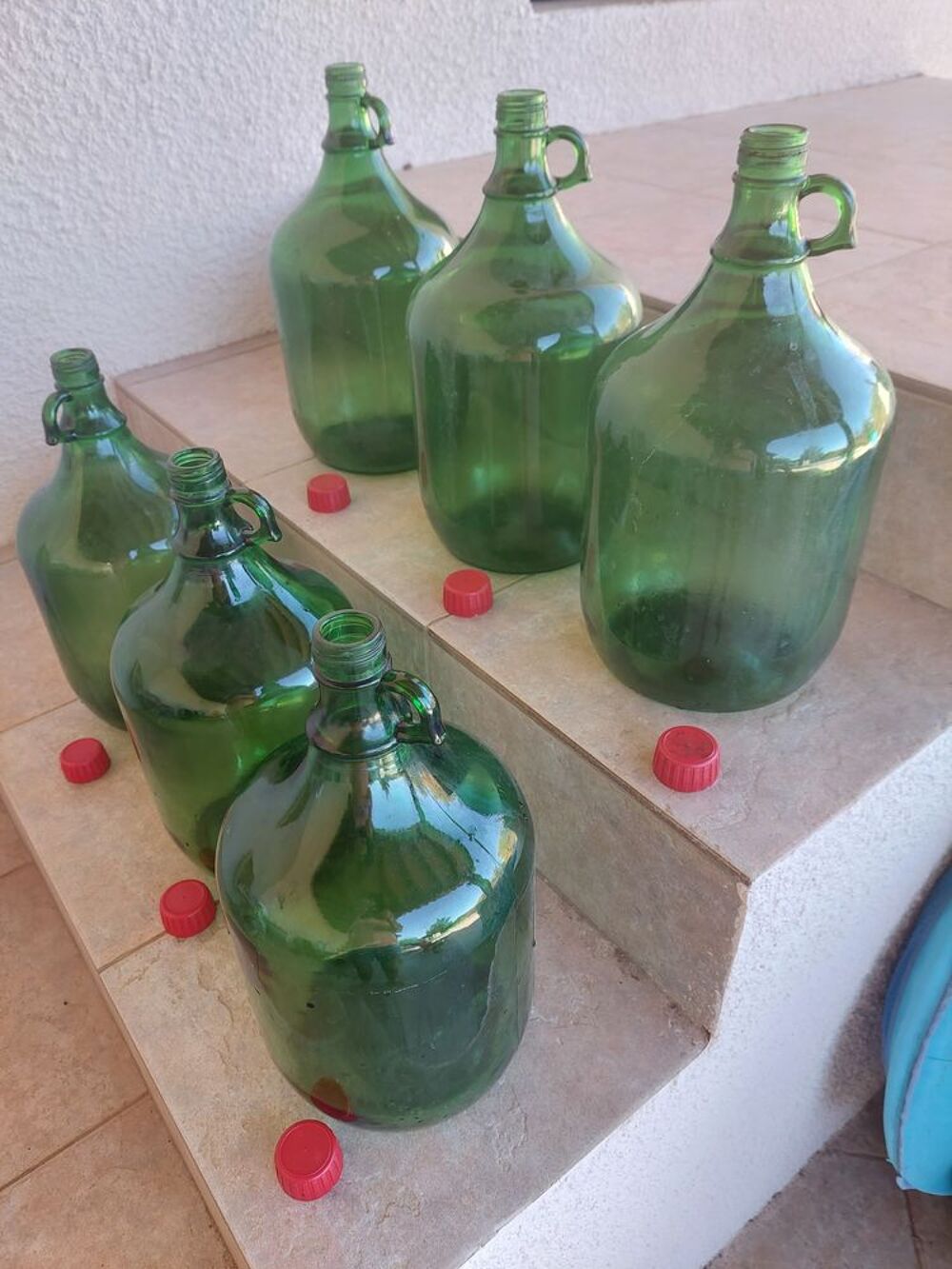 Lot de 6 bouteilles Dame Jeanne de 5 l - Tr&egrave;s bon &eacute;tat Décoration