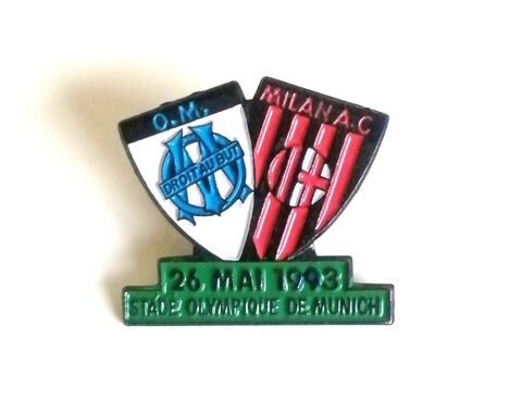 Pin's collector finale LDC Olympique de Marseille - Milan 18 Puteaux (92)