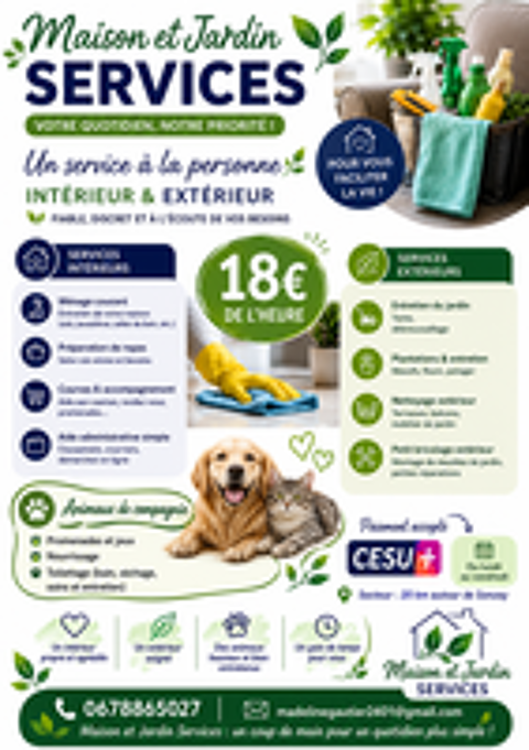   Services à la personne intérieur et extérieur  