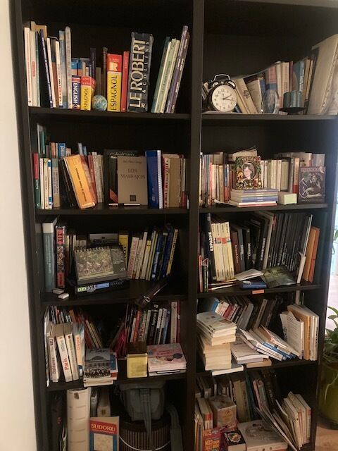 Biblioth�que en bois noir multi-�tag�res 20 Vichy (03)