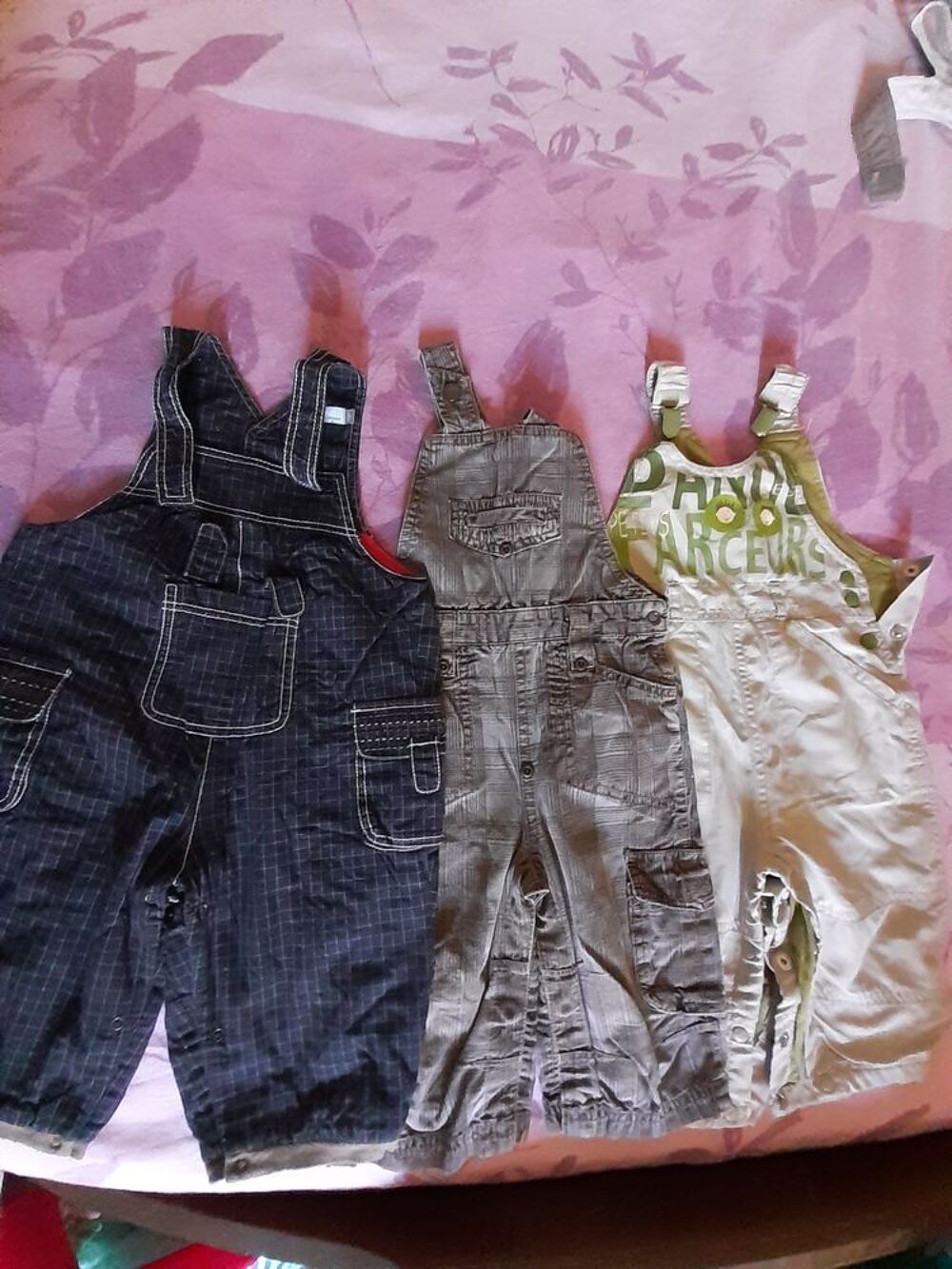 Lot de 3 salopettes mi-saison gar&ccedil;on 6 mois Vêtements enfants