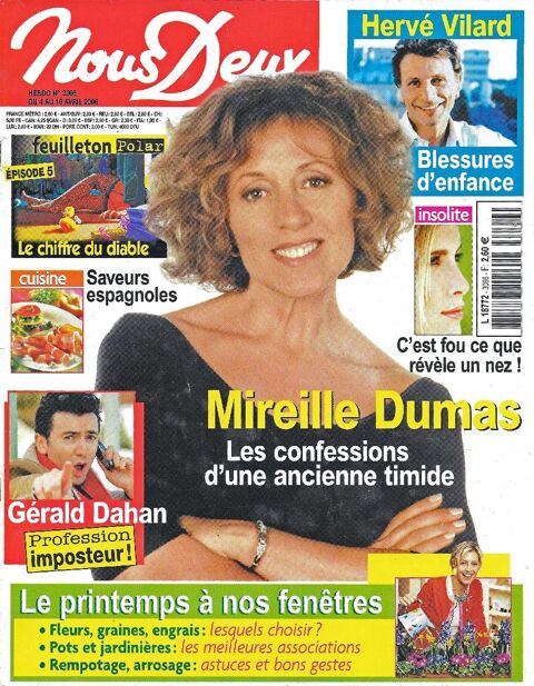 NOUS DEUX Magazine n3066 2006  Mireille DUMAS  2 Castelnau-sur-Gupie (47)