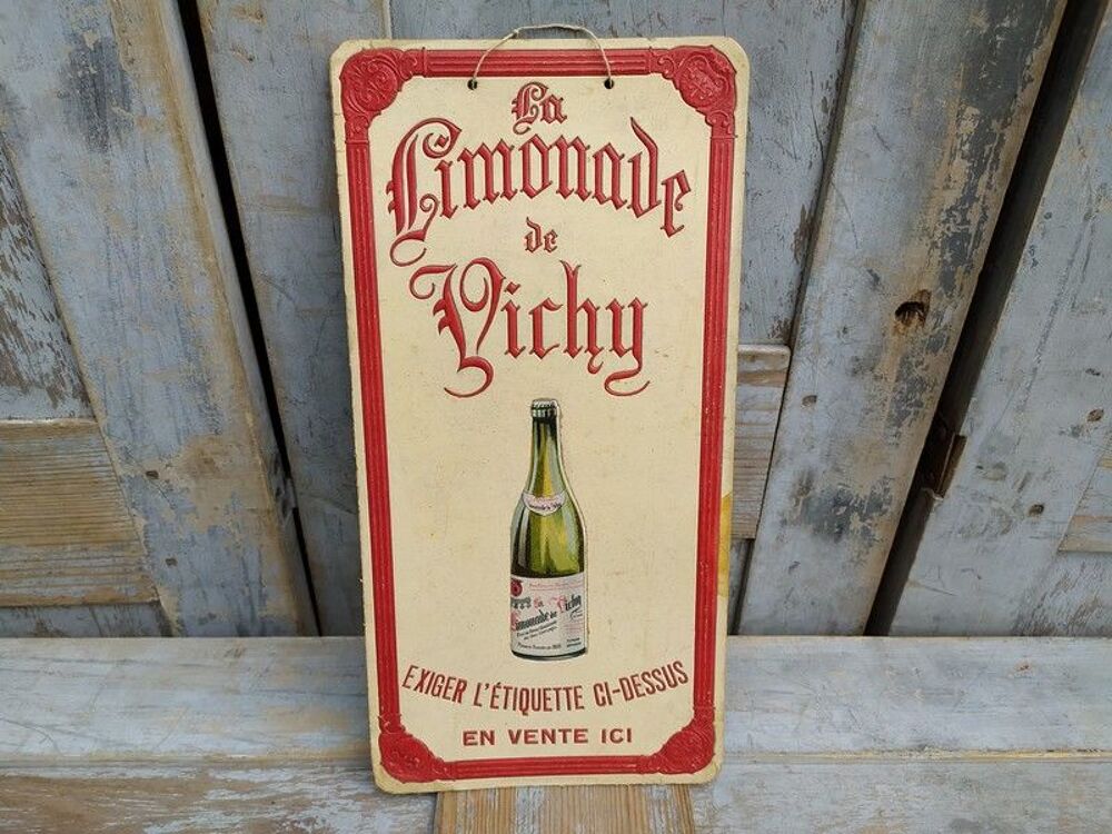 Ancien Carton Publicitaire Limonade de Vichy Bellegarde Ain 