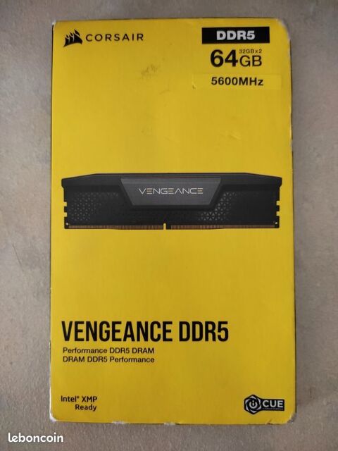Barre de Ram Corsair Vengeance ddr5 32x2 GB 5600 MHz Cadillac (33)