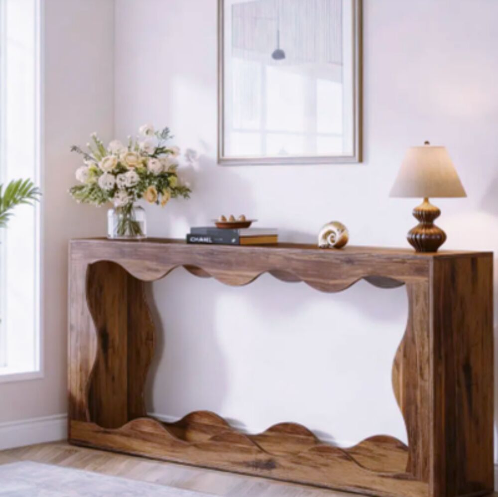 Console ajour&eacute;e ? Style doux &amp; ligne ondul&eacute;e Meubles