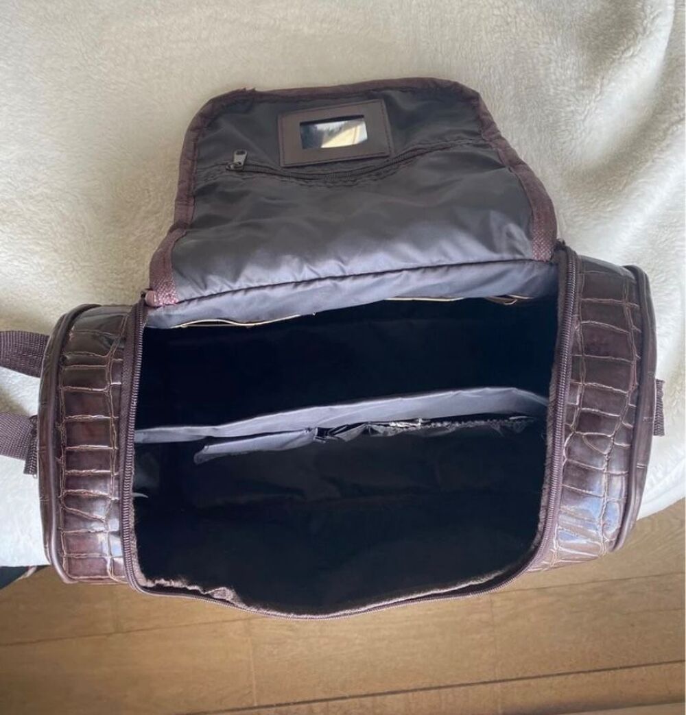 Ensemble bagages : Valise &agrave; roulettes et sac assorti en PVC Maroquinerie