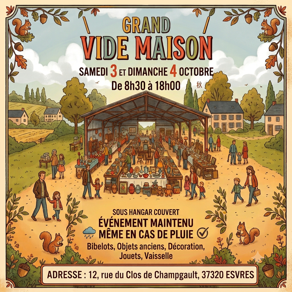Vide maison sous hangar Vide grenier, marché aux puces, braderie