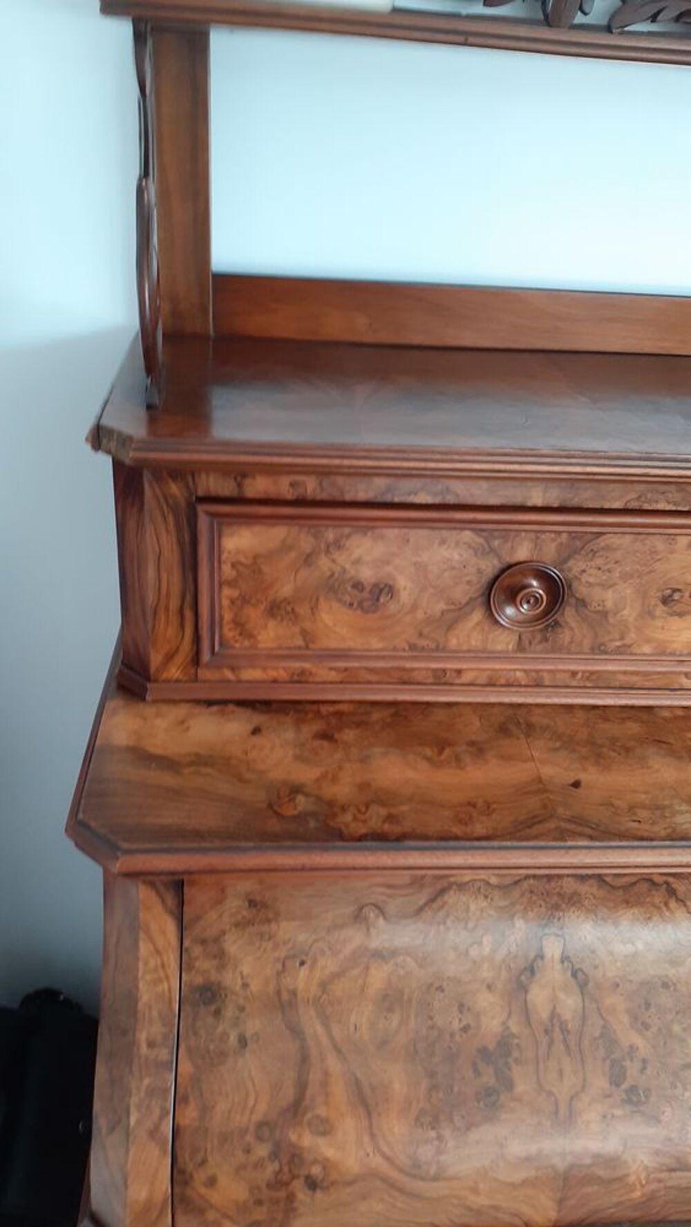SECRETAIRE ROULEAU RONCE DE NOYER Meubles