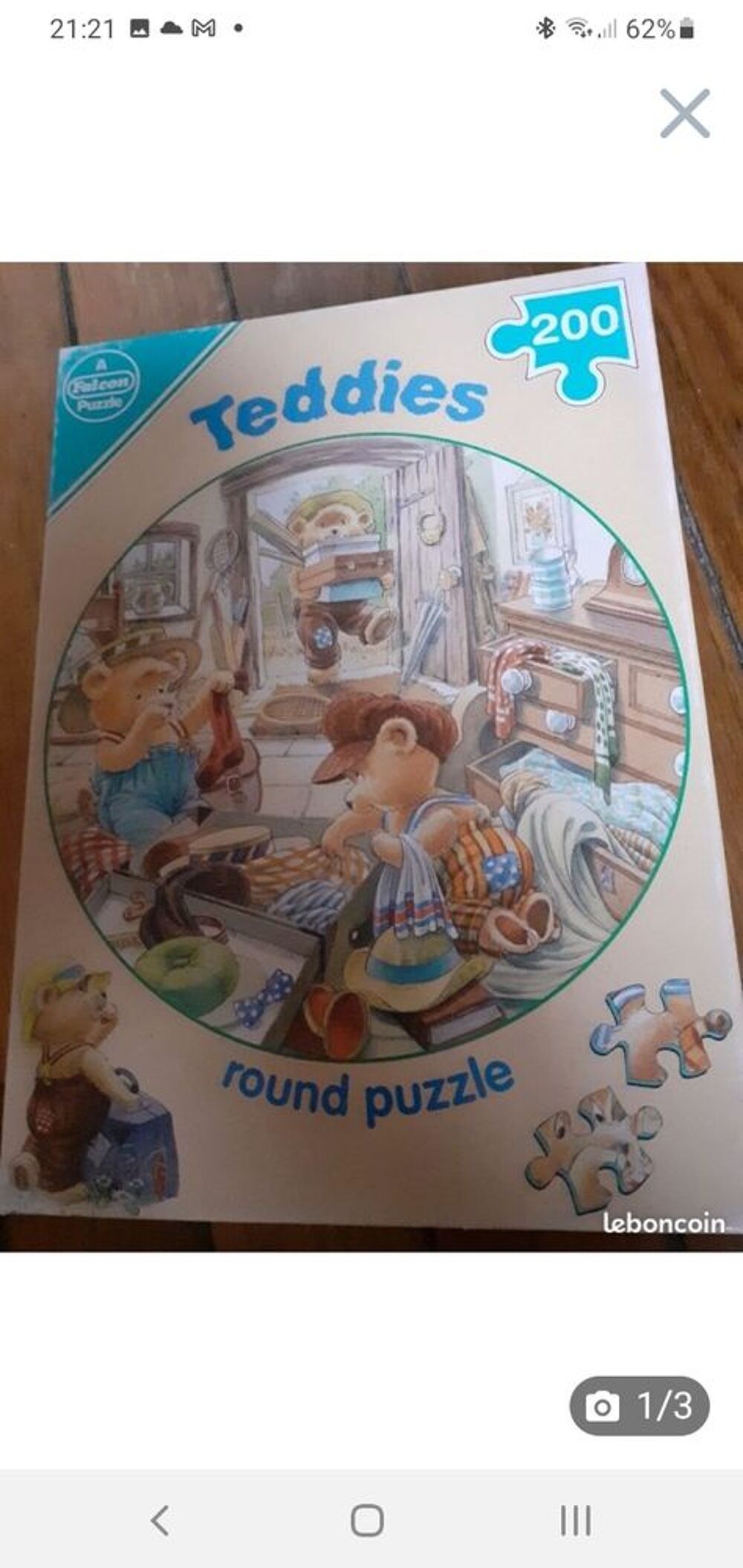 puzzle rond 200 pi&egrave;ces Teddies Jeux / jouets