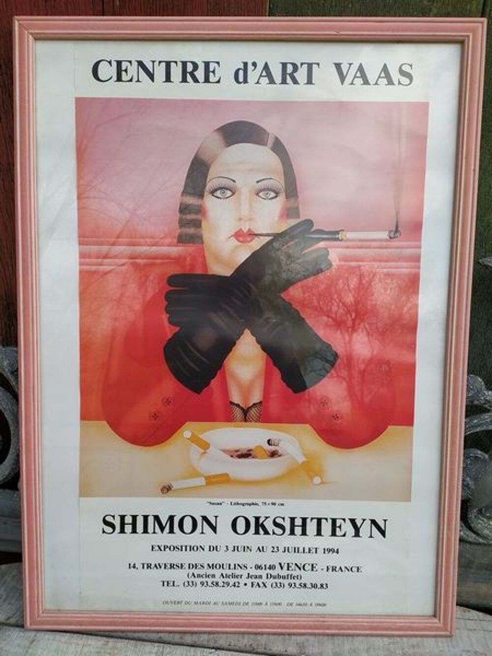 Affiche Shimon Okshteyn Centre d'Art Vaas Vence 1994 