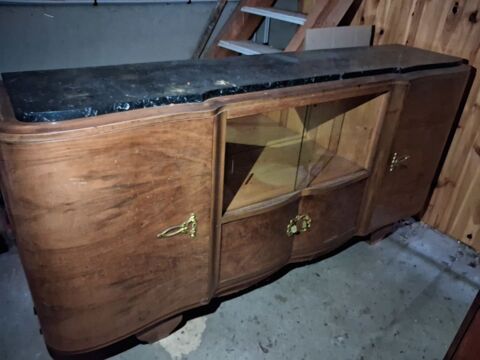 Bahut bas avec plateau en marbre et vitrine 0 Montrottier (69)
