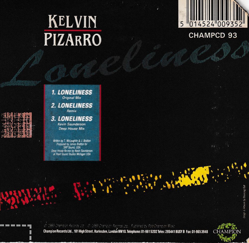 CD Kelvin Pizarro - Loneliness CD et vinyles