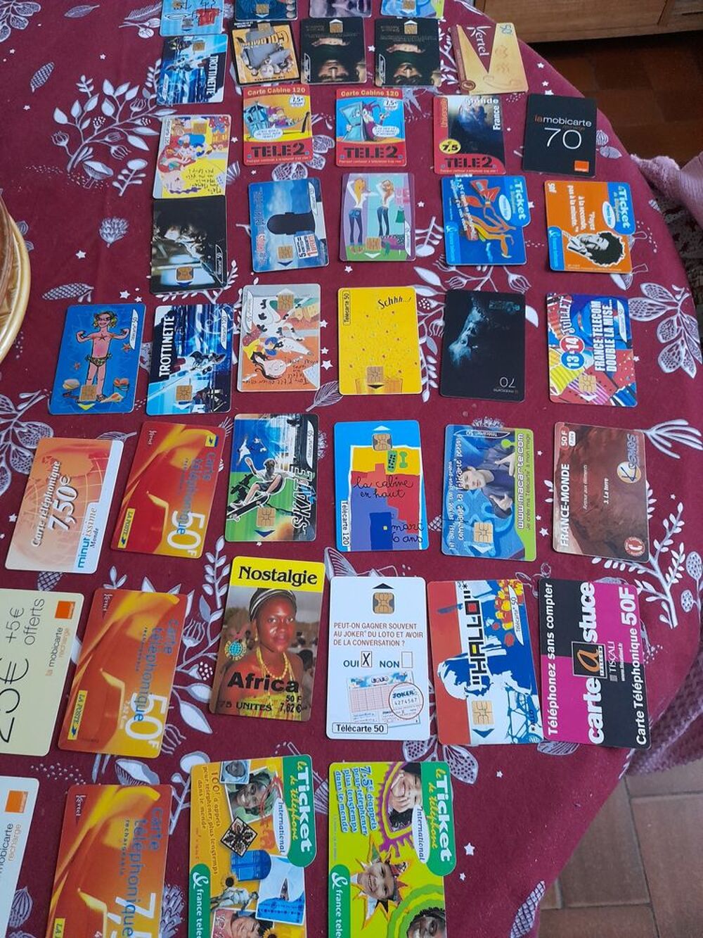 Cartes telephonique collection. 
