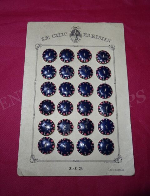 LE CHIC PARISIEN CARTE 24 BOUTONS BLEU 1 34 Sergines (89)