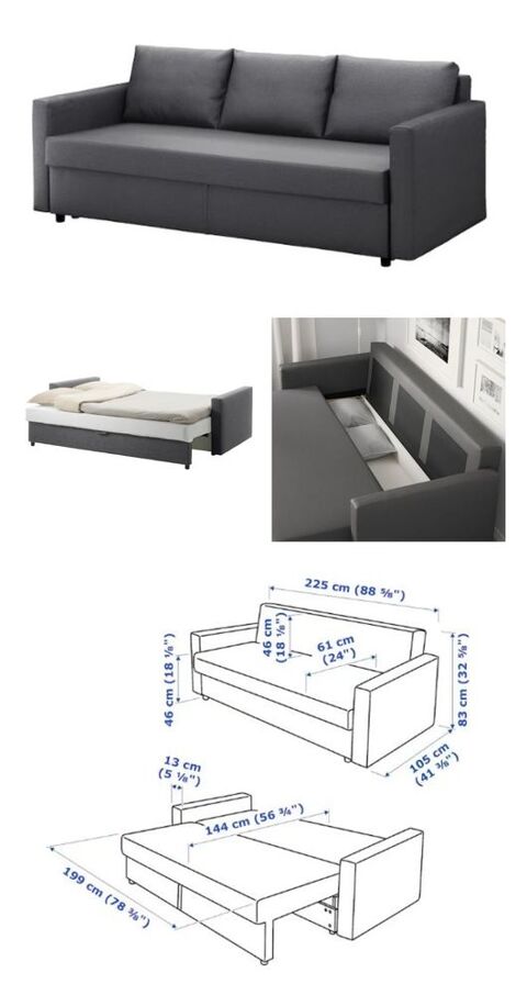 Canap FRIHETEN Convertible 3 places, Skiftebo3 290 Rouen (76)