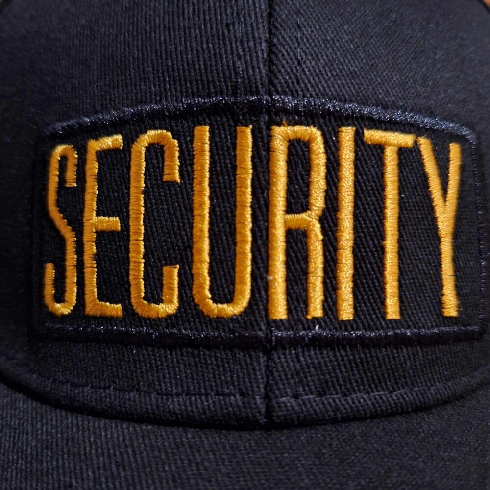 Casquette noir brod&eacute;e #Security Vêtements