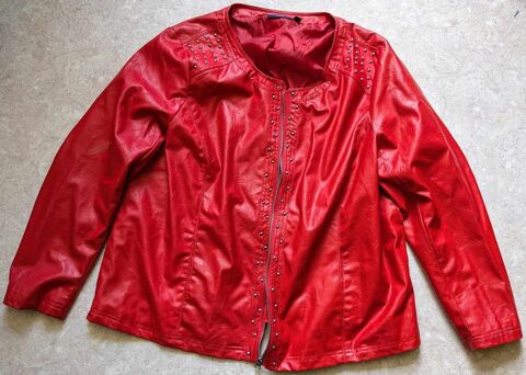 Veste femme simili cuir rouge Angres (62)