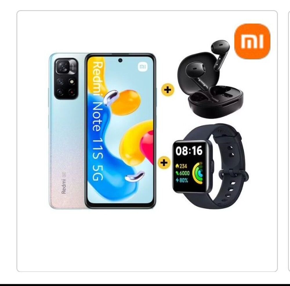 Pack smartphone Xiaomi Redmi Note 11S 128GO
Montre connect&eacute;e T�l�phones et tablettes