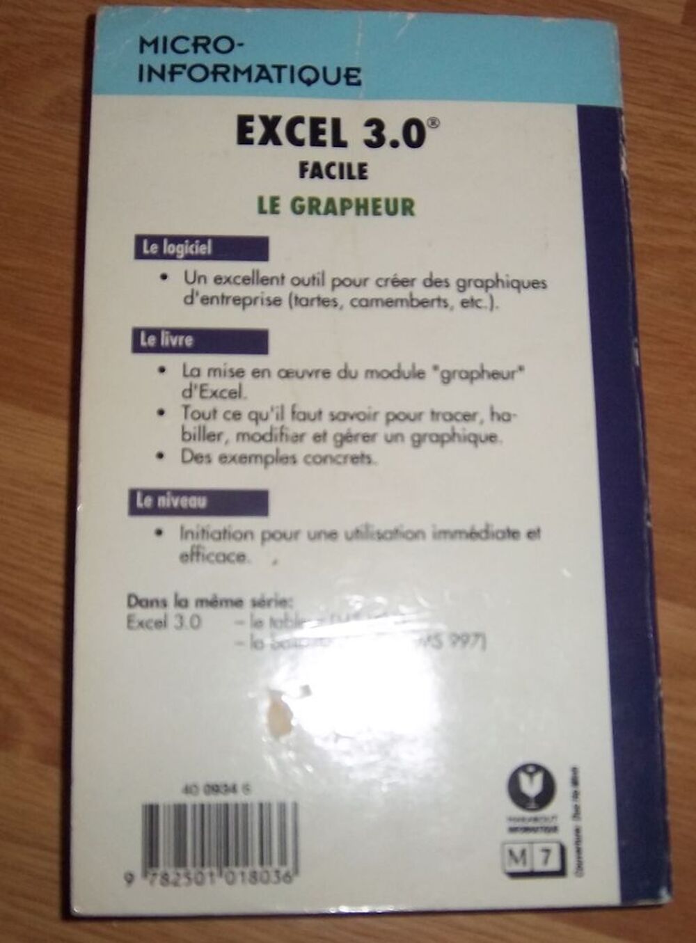 Excel 3.0 facile le grapheur marabout Livres et BD