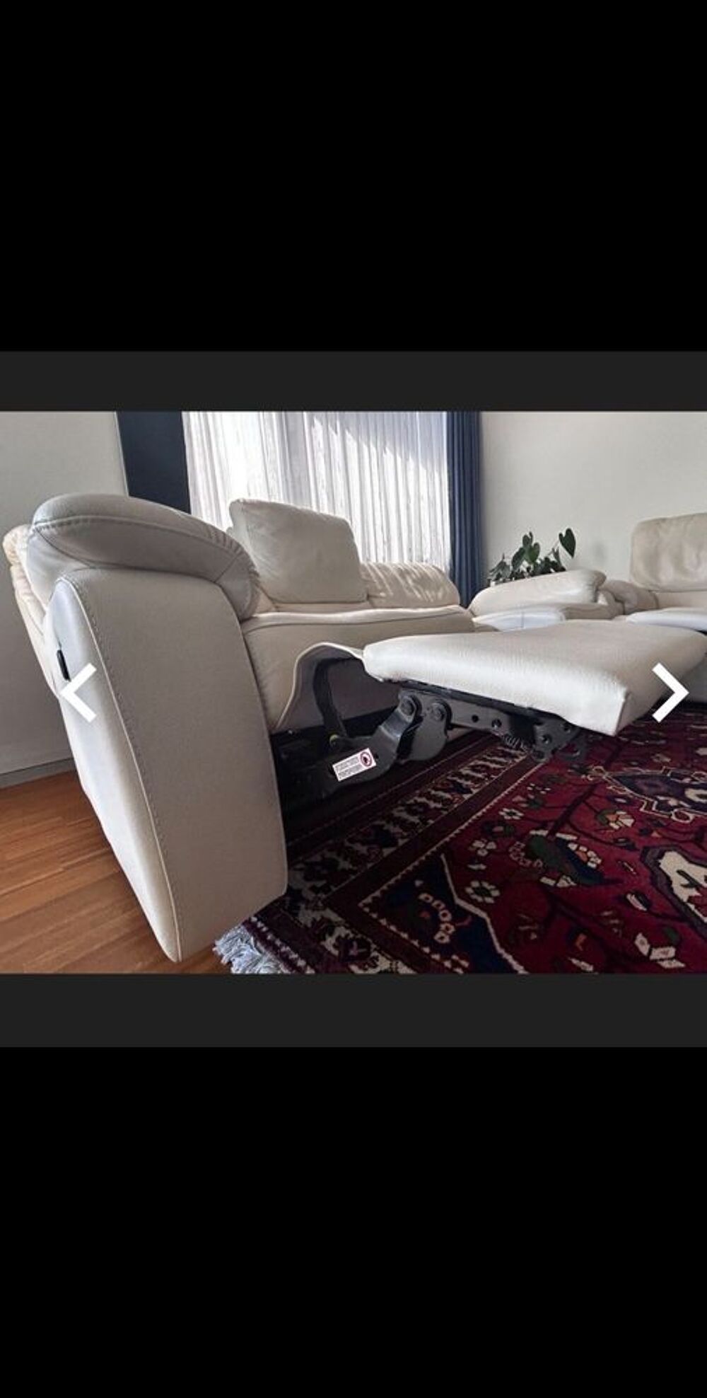 Ensemble Canap&eacute; relax &eacute;lectrique en cuir Meubles