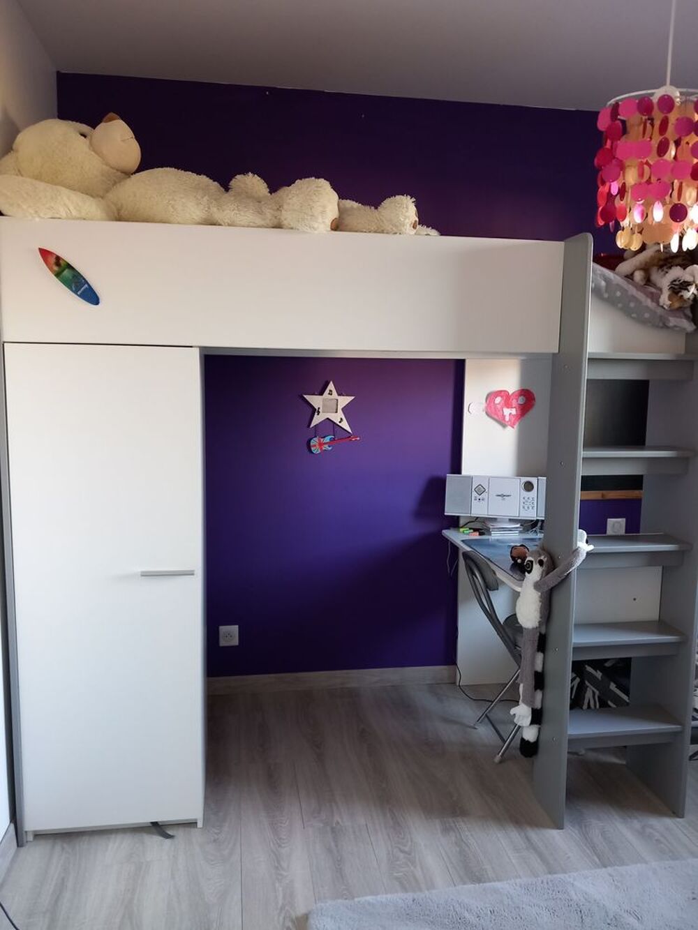 LIT SUPERPOSE COMPLET : BUREAU PENDERIE ETAGERE Meubles