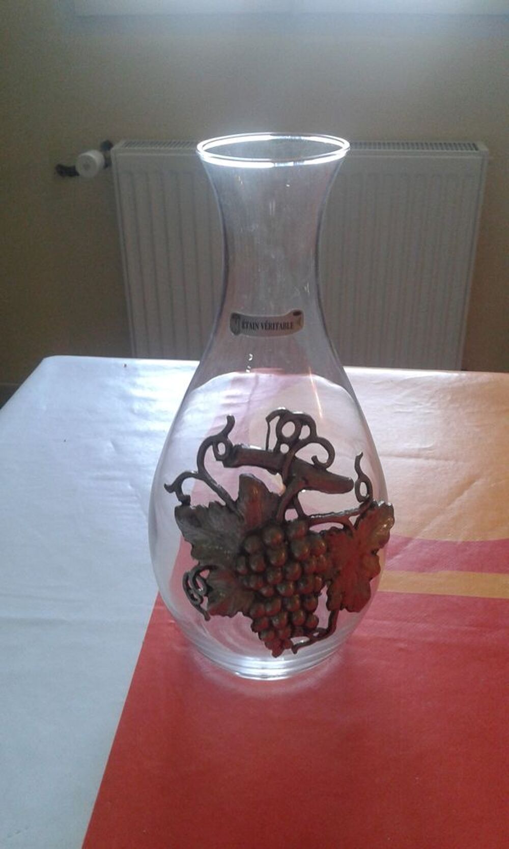 1 Carafe &agrave; vin en &eacute;tain v&eacute;ritable Décoration