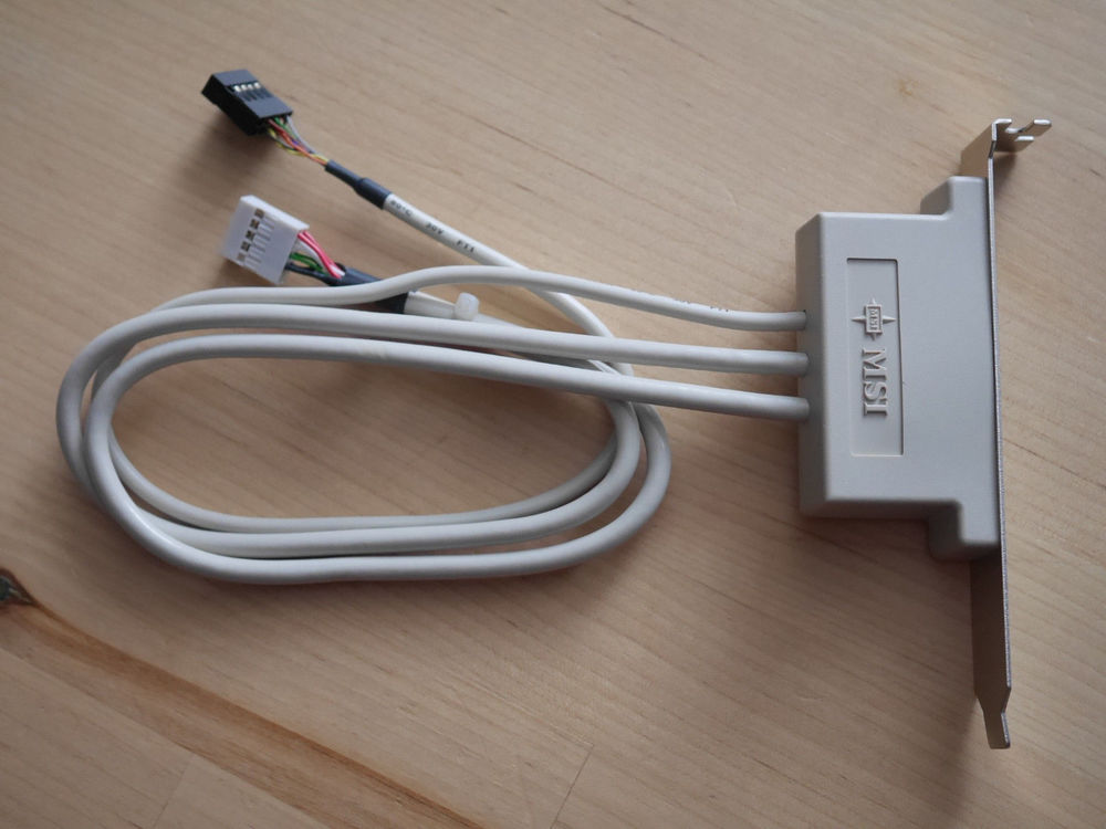 Equerre slot pour 2 ports USB 2.0 MSI Matériel informatique