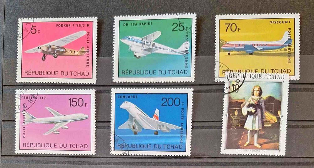 S&eacute;rie de timbres de collection du Tchad bis 