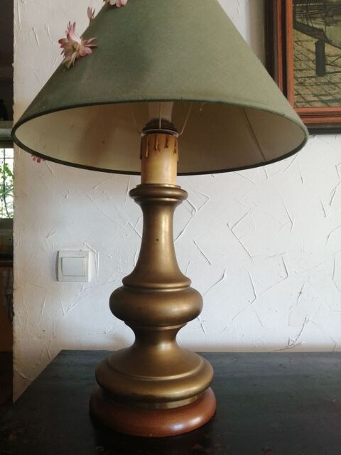 Lampe cuivre et bois, collector, Vintage 250 Mandelieu-la-Napoule (06)
