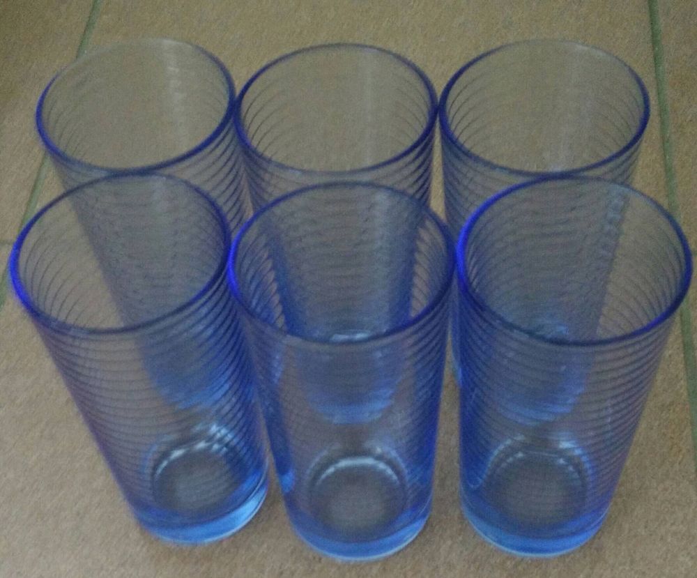 lots de 18 verre bleu en 3 niveaux PACABAHCE neuf Cuisine