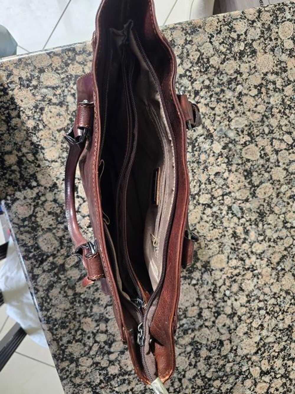 SAC CUIR MARRON MARTA PONTI Maroquinerie