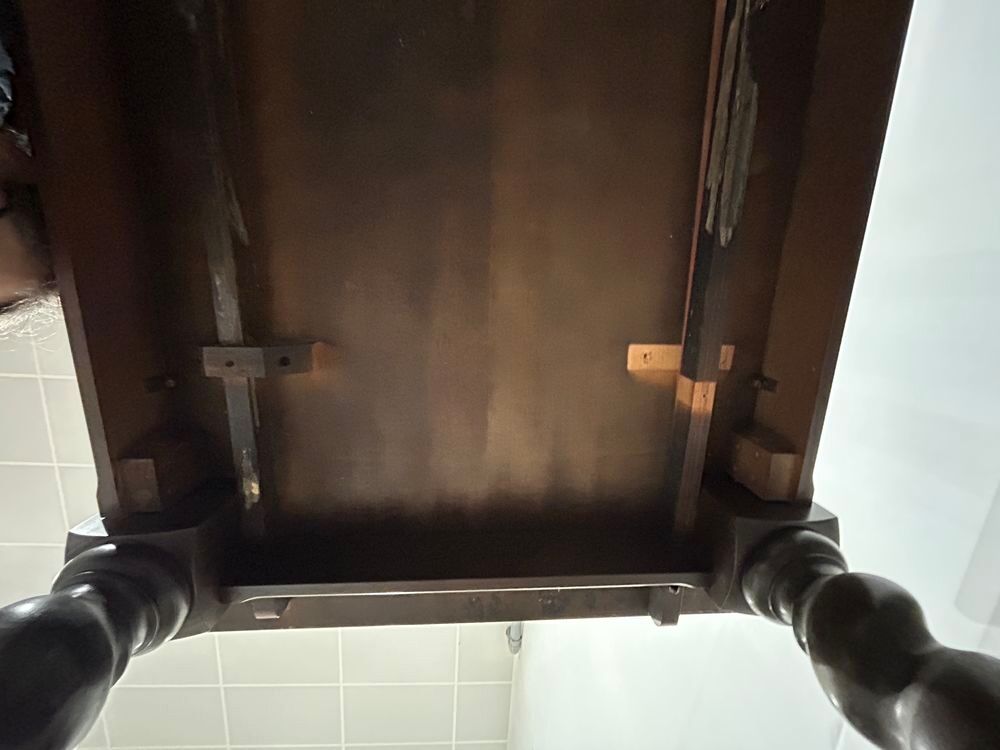 Grande table en bois massif avec 2 rallonges = 2,60 m Meubles