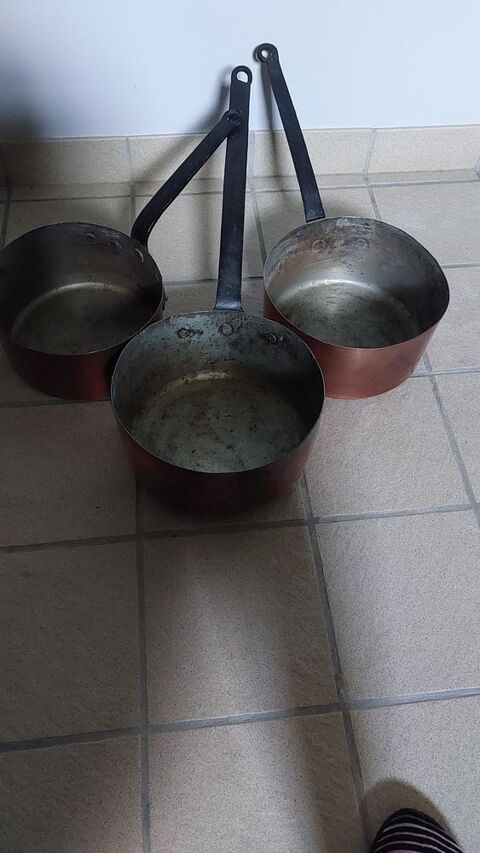 Casseroles anciennes en cuivre 60 Naucelles (15)