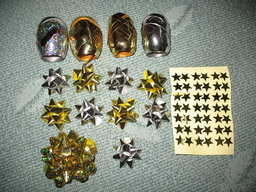 NOEL : Rouleaux bolduc+&eacute;toiles paquet cadeaux-NEUF Décoration