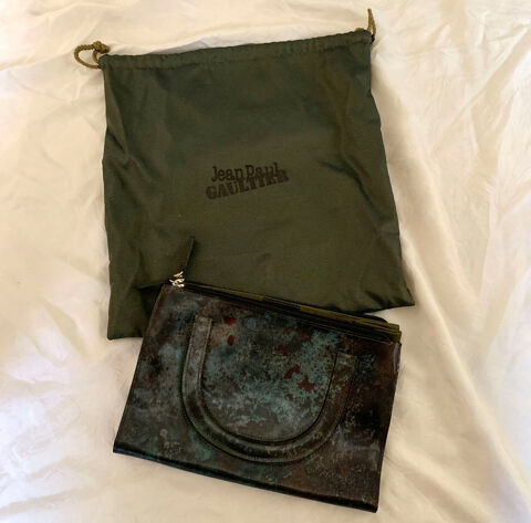 PETIT SAC A MAIN POCHETTE JEAN PAUL GAULTIER IRISE KAKI MODE 230 Nice (06)