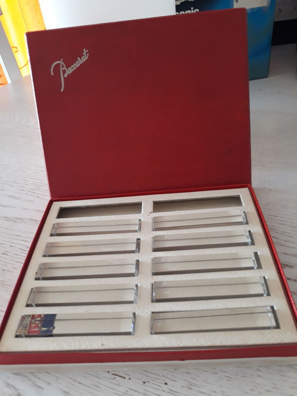 10 Porte-couteaux en cristal sign&eacute;s Baccarat Cuisine