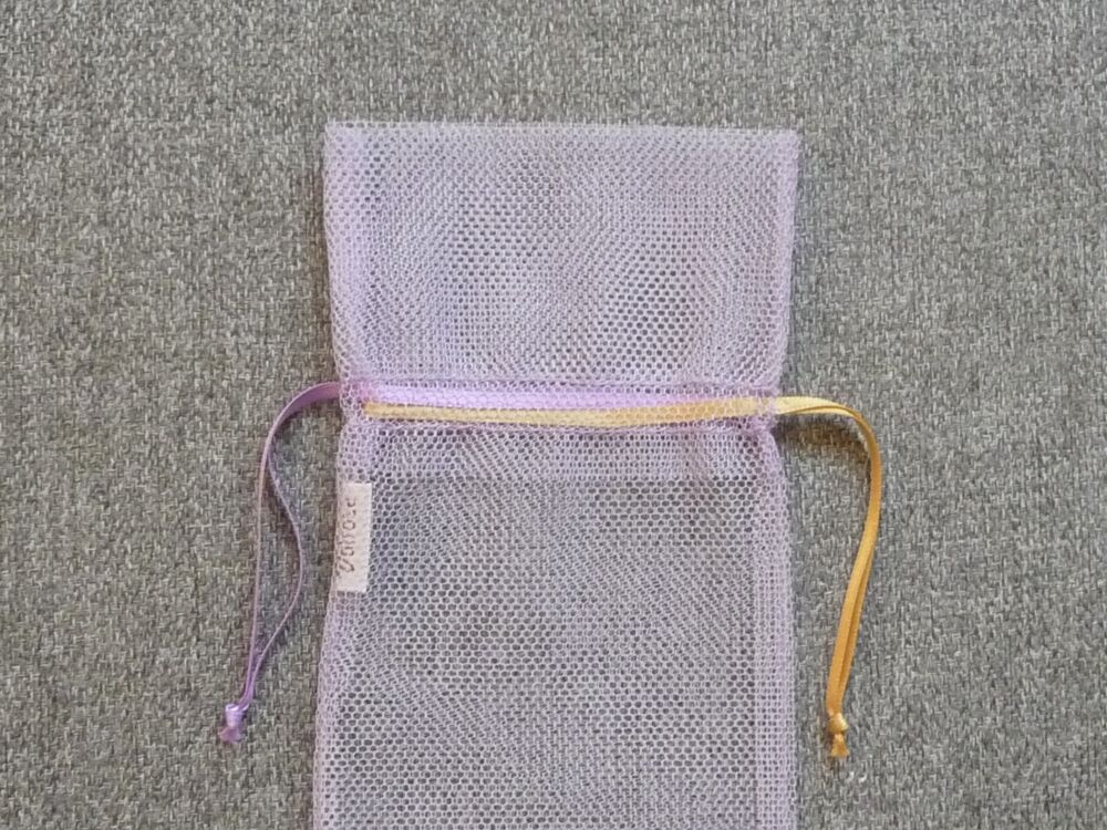 Pochette/ Etui &agrave; Lunettes en Tulle Violet avec 2 Rubans-Neuf Bijoux et montres