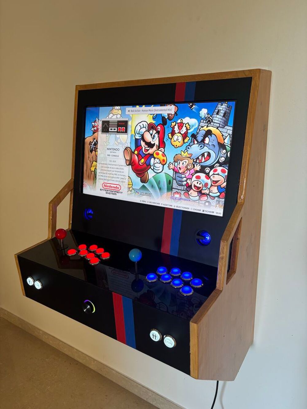 Borne d'arcade murale 2 joueurs Consoles et jeux vidéos
