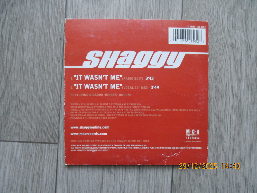 cd de shaggy CD et vinyles