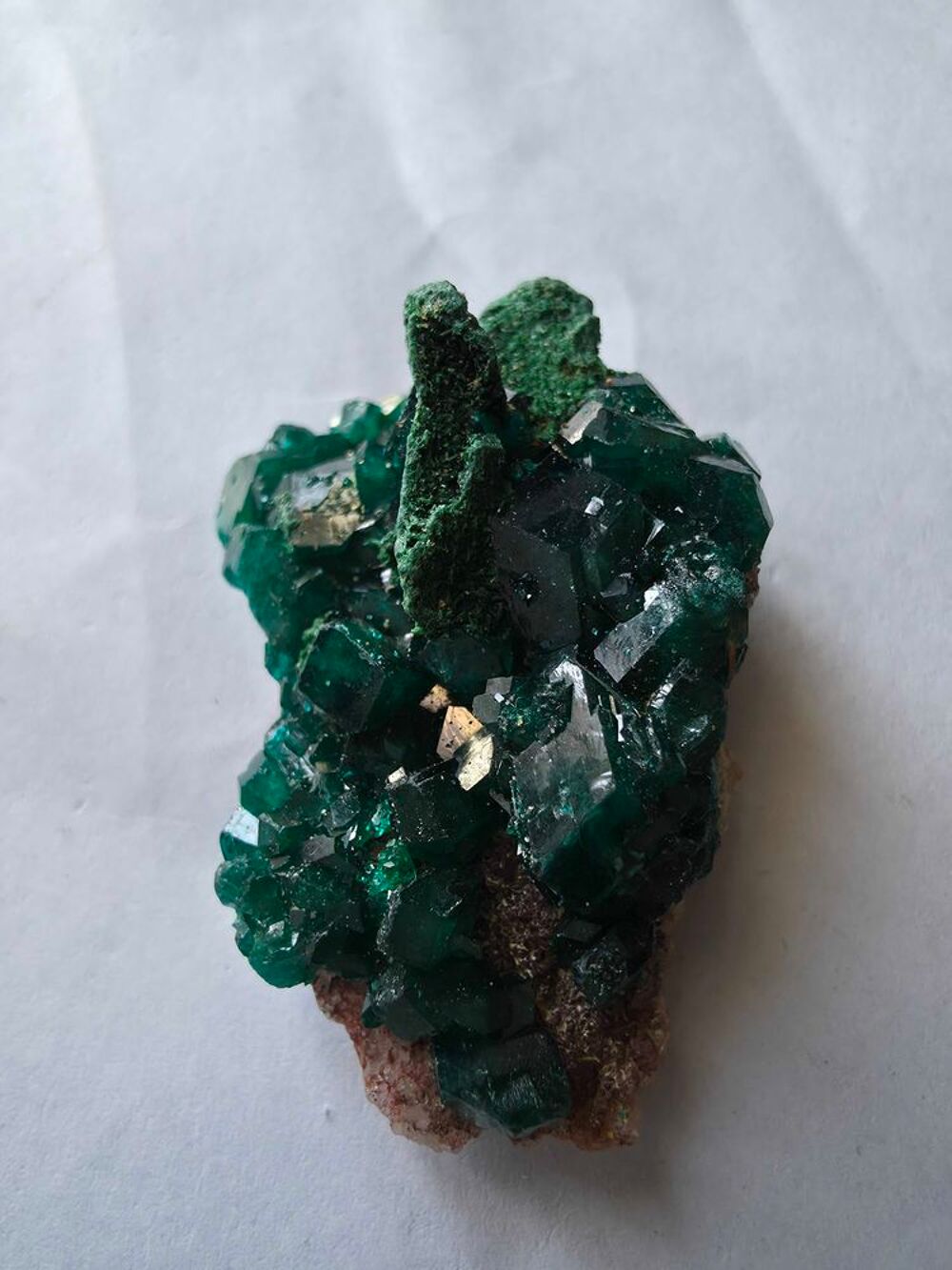 V&eacute;ritable Dioptase Vert Emeraude-Sp&eacute;cimen Rare 