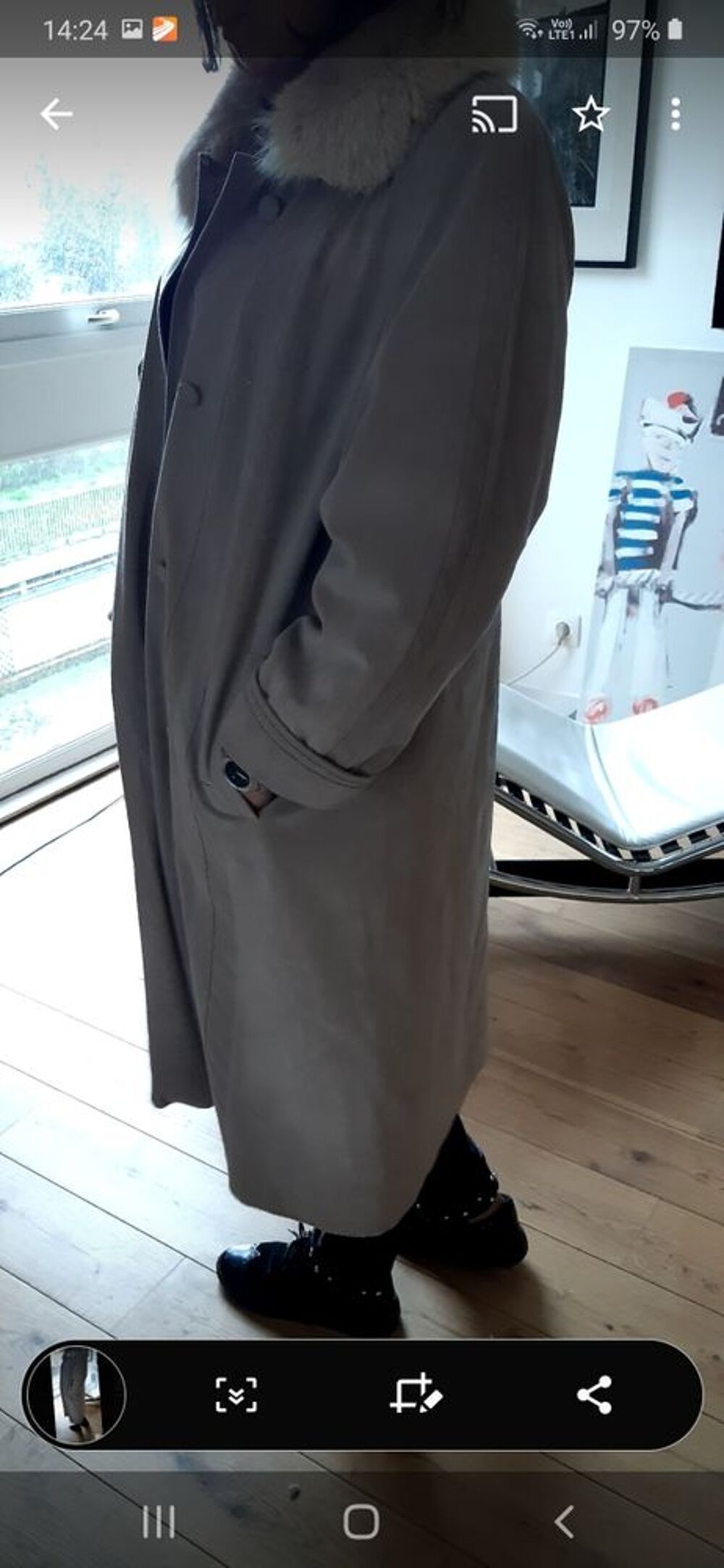 Pelisse Alcantara col fourrure Vêtements