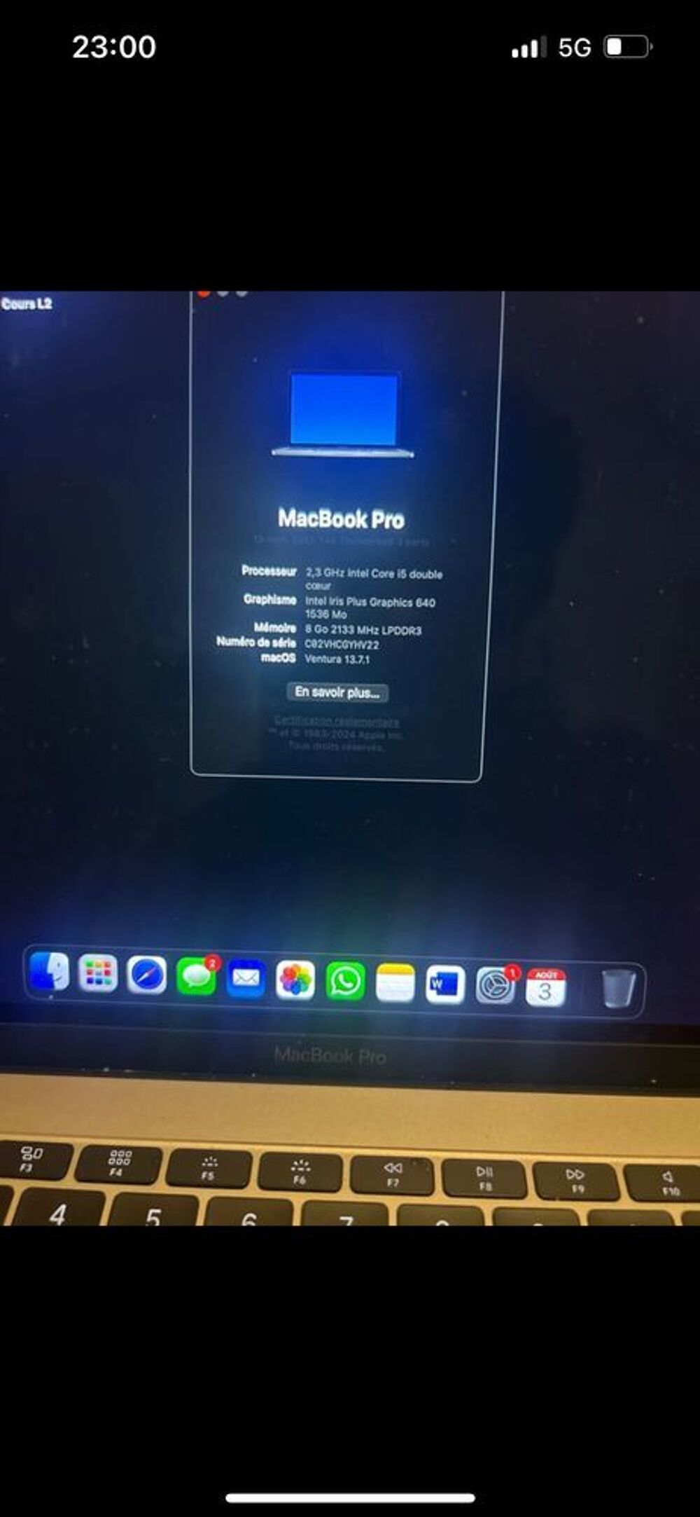 MacBook Pro 2017 Matériel informatique